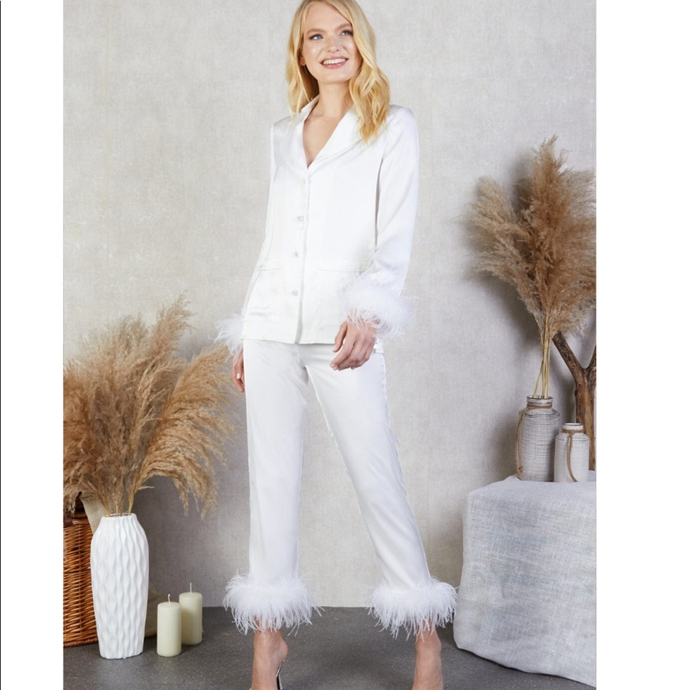 Nadine Merabi Darcie Pajamas - White